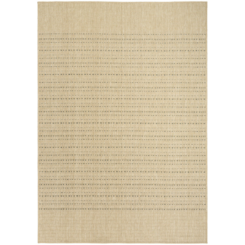 Tulum Striped Indoor/Outdoor Area Rug, Rectangle 10' x 14', Tan