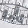 3-Light Crystal Ceiling Light Fixture Semi Flush Mount Chandelier with Drum Shade