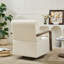 Solid Wood Upholstered Swivel Armchair-240406246