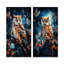 Starry Night Owl Guardian I - ensemble d'art mural en métal 3 hiboux-974222493