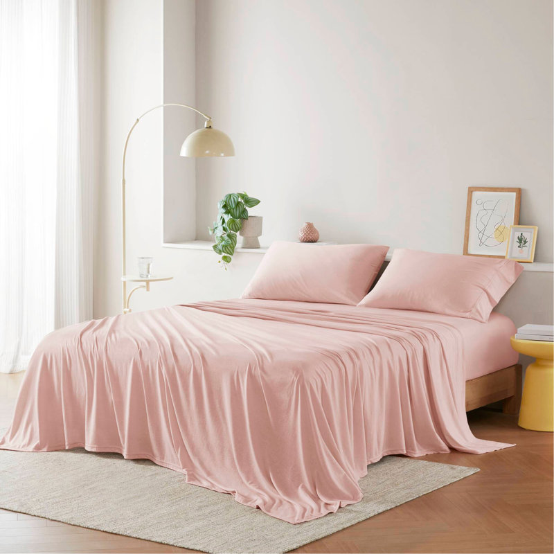 Ensemble de draps toutes saisons, Queen Duvet Cover + 3 Additional Pieces, Blush