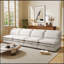 Canapé modulaire à deux couches, librement combinable, 4 places avec rangement, comprenant 4 coussins moelleux, parfait pour les salons, les bureaux et les appartements-1600133653