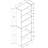 6 Tier Bookcase Bookshelf, 72"H, Grey Laminate, For Office And Bedroom Decor, Transitional, 3 Adjustable Shelves 2 Fixed Shelves, Space Saving, Tipping Hardware Extra Security 72"H Laminate Bookshelf