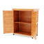 Banc de rempotage avec armoire de rangement et plateau de table en métal pour patio extérieur-114222052