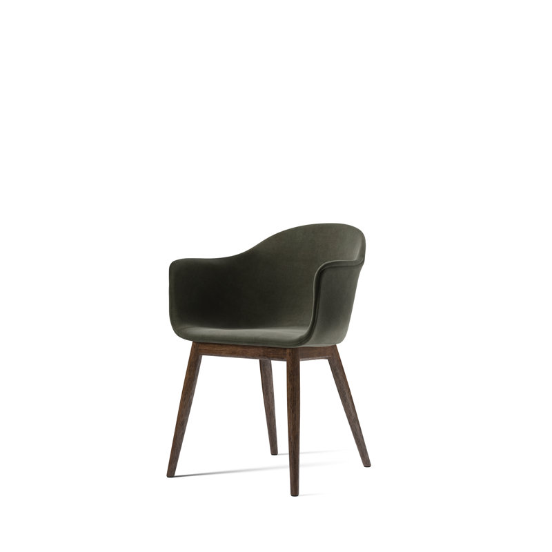 Harbour Upholstered Arm Chair, Dark Stained Oak, Fiord 2 961 Wool