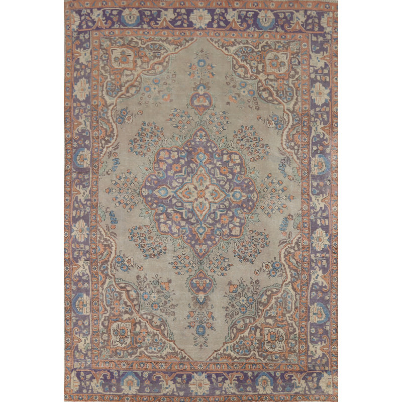 Tapis traditionnel rétro en laine 8 x 11
