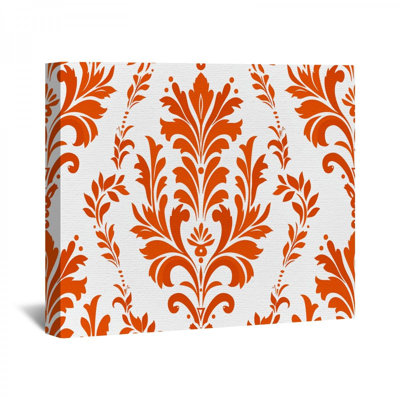 12160_Motif floral encadré sur toile
