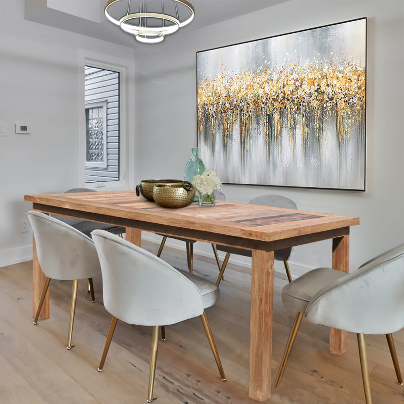 Solid Wood Dining Table, 31" H x 71" L x 36" W