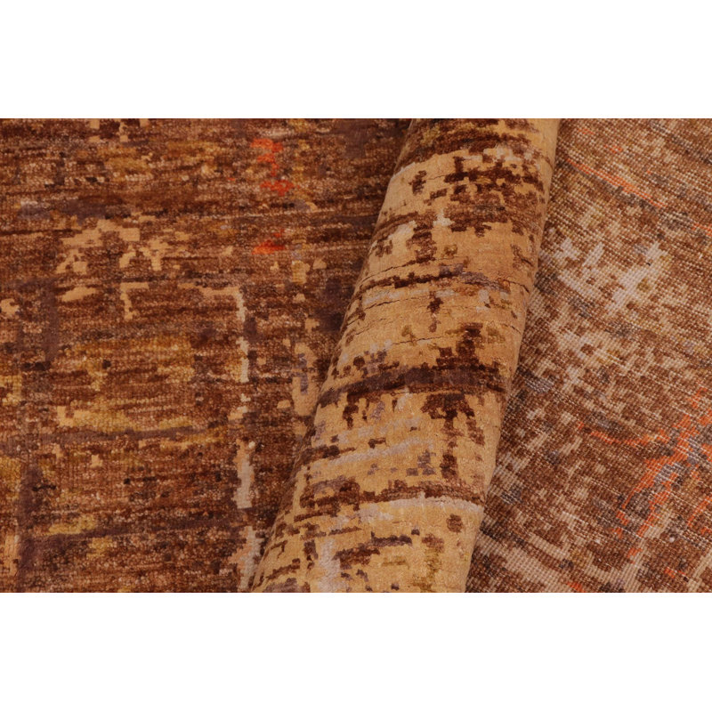 Tapis rectangulaire en laine de conception unique 7 pi 10 po x 10 pi 3 po Travas