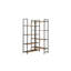 Bibliothèque industrielle moderne avec structure en métal, pin atlantique et finition noire, 37,0 x 71,3 x 37,0 pouces | 100% panneau de particules enduit de mélamine, 0,7 po d'épaisseur | Parfait pour l'organisation à la maison ou au bureau, design élégant et durable