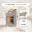 Armoire de base 15 po Shaker avec porte à fermeture en douceur, tiroir, unité en bois massif peu encombrante avec tablette réglable pour la cuisine, la salle de bain, la buanderie, le garage (l 15 po x P 24 po x H 34,5 po)