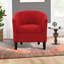66 cm Wide Modern Barrel Chair with Upholstered Ottoman-983143098