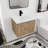 24" Wall Mounted Single Bathroom Vanity with Resin Vanity Top-86914862