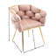 Fauteuil simple en velours rose de luxe - Style simple, coton confortable, idéal pour la chambre à coucher avec des lignes lisses Design moderne, sièges, manucure-2045172496