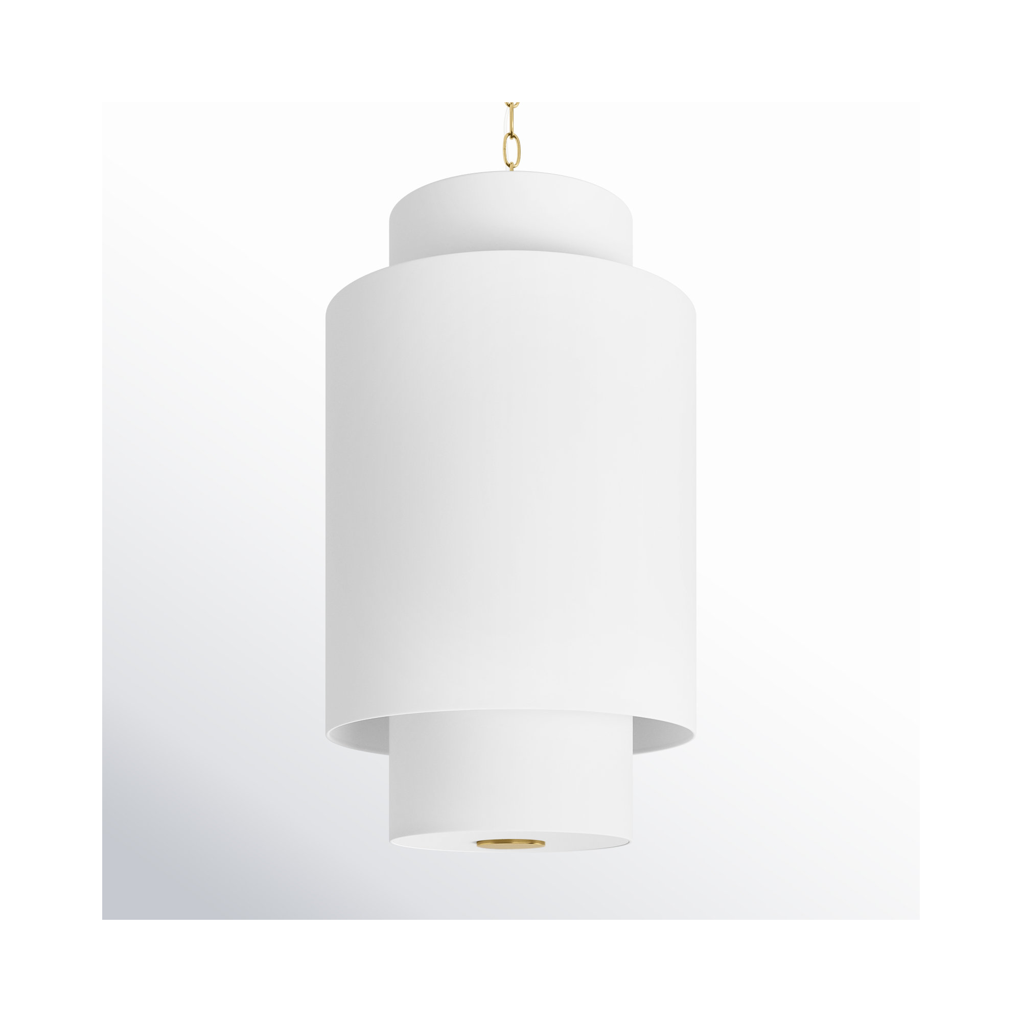 Linen Steel Dimmable Pendant, 1, 27.38" H x 15" W x 15" D, Burnished Brass