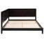 Lit de jour / lit double, conception classique de style Mid-Century moderne, aspect bois avec accoudoirs, cadre-519249088-519249090