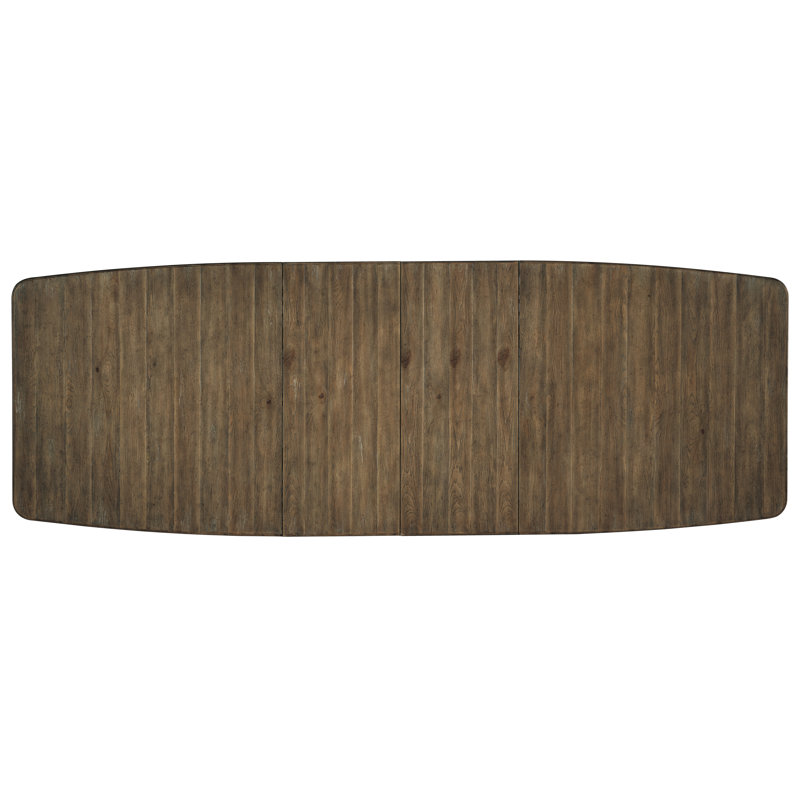 Surfrider Rectangle Dining Table with 2-18in Leaves, Brown