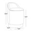 Tabouret de coiffeuse 18 po avec pivot en métal doré et velours crème-473002939