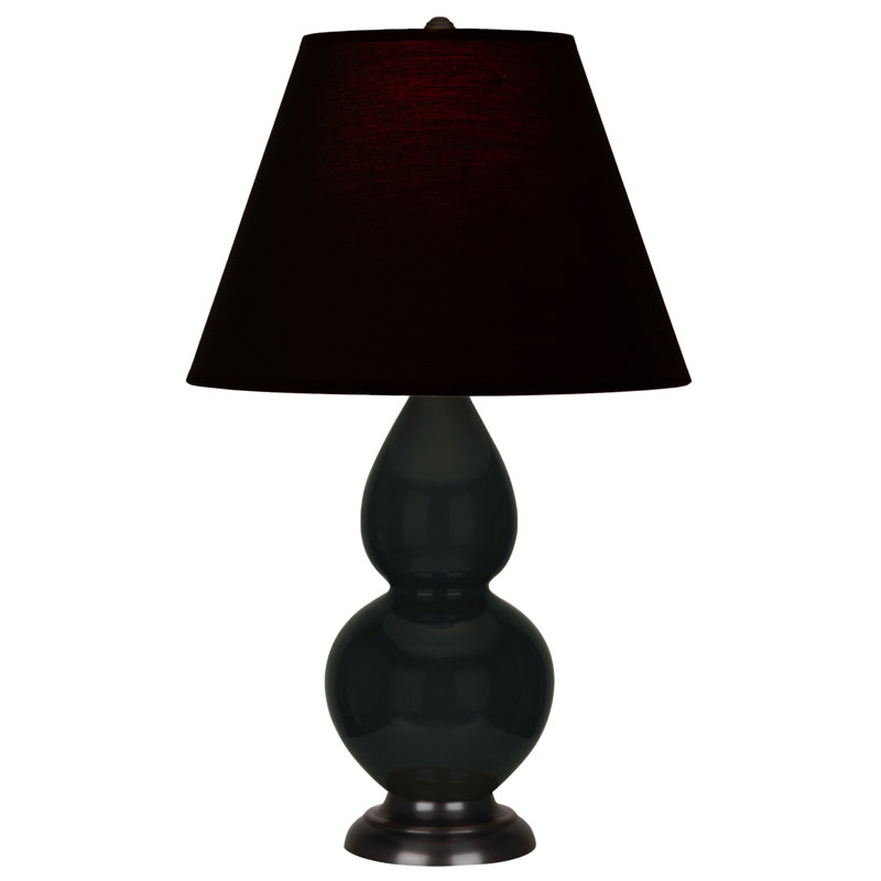 Small Double Gourd Accent Lamp - Sangria, Deep Patina Bronze - Lavender, Plum Shade, Obsidian/Bronze, Black/Red