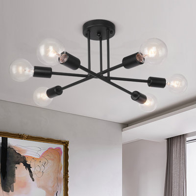Worley Glass Semi Flush Mount