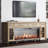 74.3 Inch TV Stand with 48" Electric Fireplace, Extra Large Entertainment Center Media Console Table
