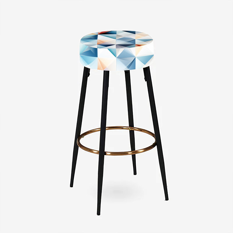 Ensemble de 2 tabourets de bar à motif géométrique Ethereal