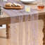 Lot de 10 chemins de table en gaze gris-violet doré de 3 m, à paillettes métalliques transparentes, pour souper, mariage, anniversaire, fêtes et réceptions à la maison.