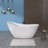 63" Acrylic Freestanding Bathtub Contemporary Soaking White Tub With Overflow And Drain