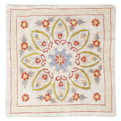 Housse de coussin traditionnelle en soie. Coussin brodé. Nouveau coussin décoratif.