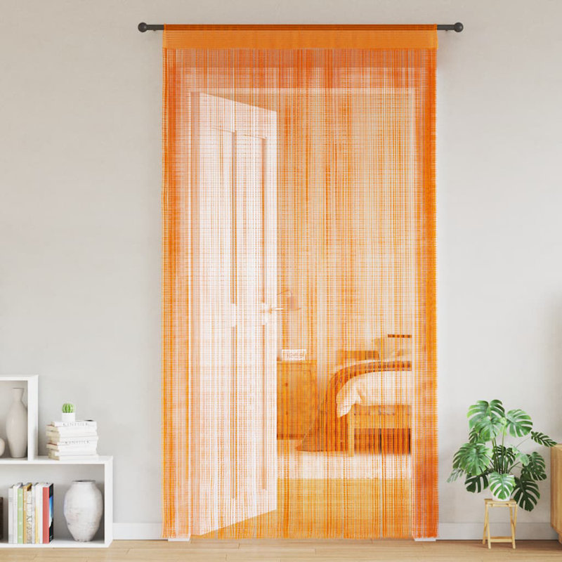 Back Bay Sheer Curtain Pair, 355.6cm Width x 635cm Drop, Orange