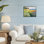 Giclée encadrée Vivid Wildflower Beach, design par Petal Prints Design
