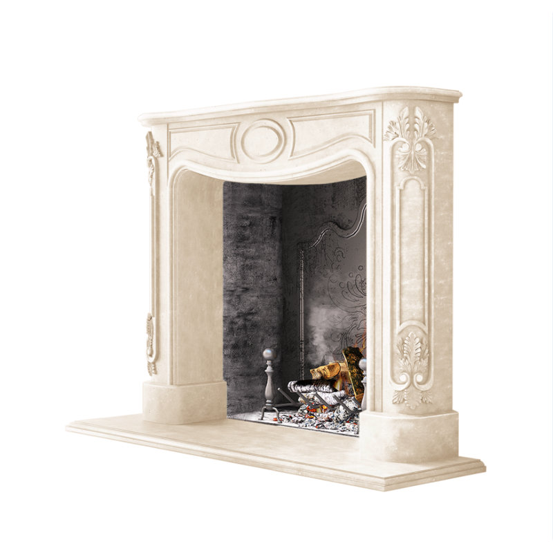 Florence Fireplace Surround, Beige Travertine