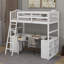 Lit mezzanine simple avec tiroirs et bureau