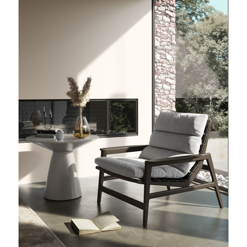Fulton Lounge Chair In Mixed Marble Fabric
