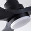 Ventilateurs de plafond avec lumières et télécommande, ventilateur de plafond noir pour patio avec lumière 3 pales ventilateur de plafond moderne réversible silencieux DC, ventilateur de plafond pour Farmhoue