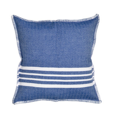 Embroidered Cotton Reversible Pillow Cover