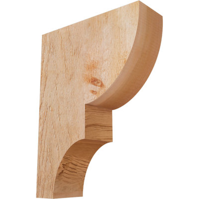 4"W x 12"D x 16"H Ridgewood Rough Sawn Corbel, Western Red Cedar