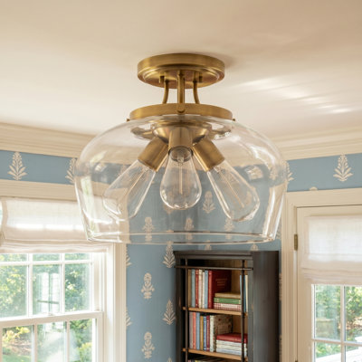 Breena 3-Light Semi Flush Mount