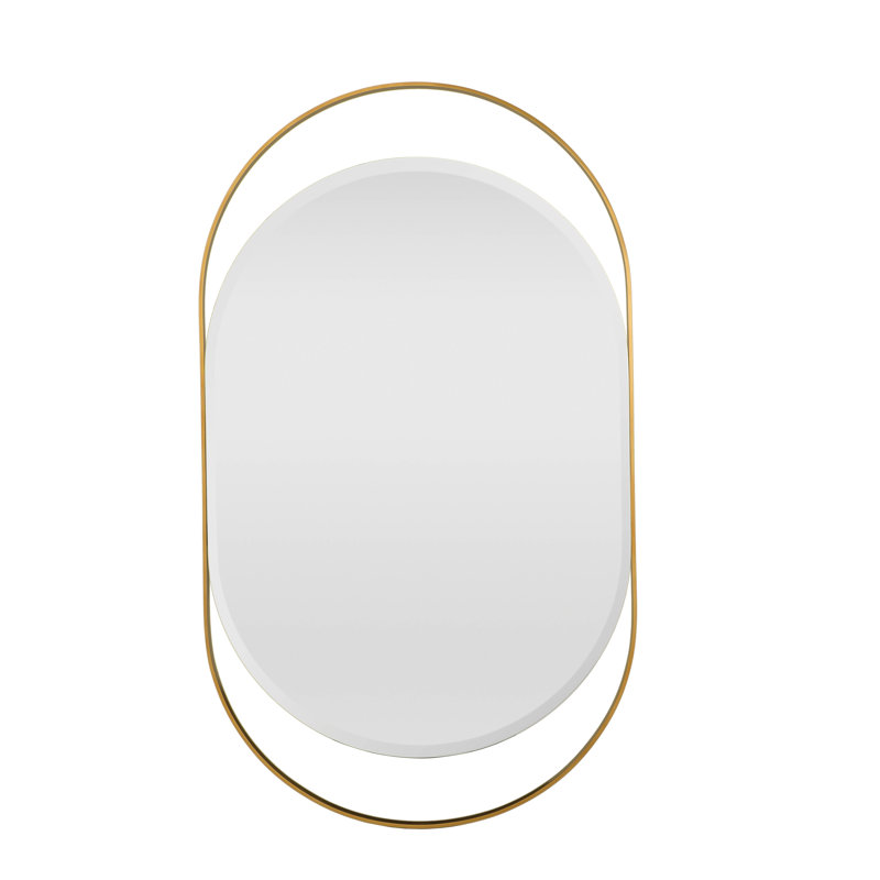 Track Flat Beveled Wall Mirror