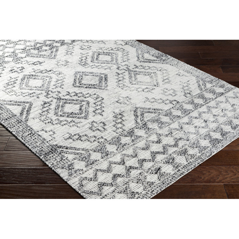 Geometric Area Rug, Gray, Rectangle 9' x 12'