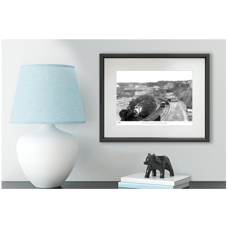 St Ives, Railway Station 1928 1 Piece Single Picture Frame Wall Art, 60cm H x 80cm W