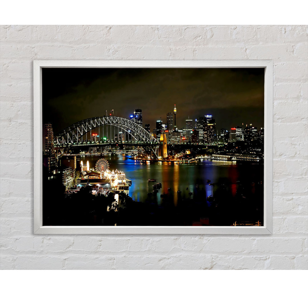 Sydney Harbour Bridge Evening Glow - Einzelner Bilderrahmen Kunstdrucke auf Leinwand