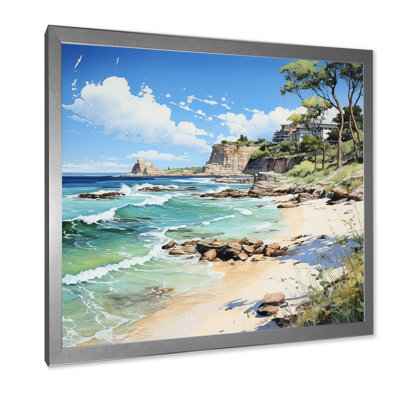 Plage contrastante pointillisme I