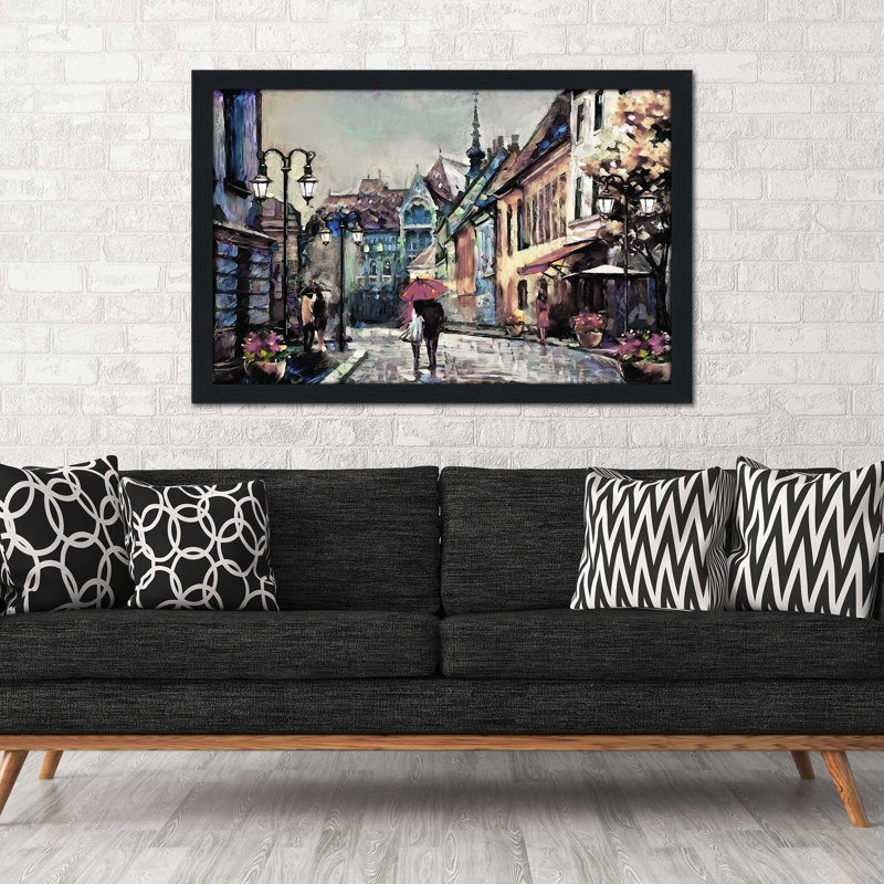 «Spring Romance», reproduction encadrée, H 21,5 po x l 27,5 po x P 0,75 po, Cadre espresso