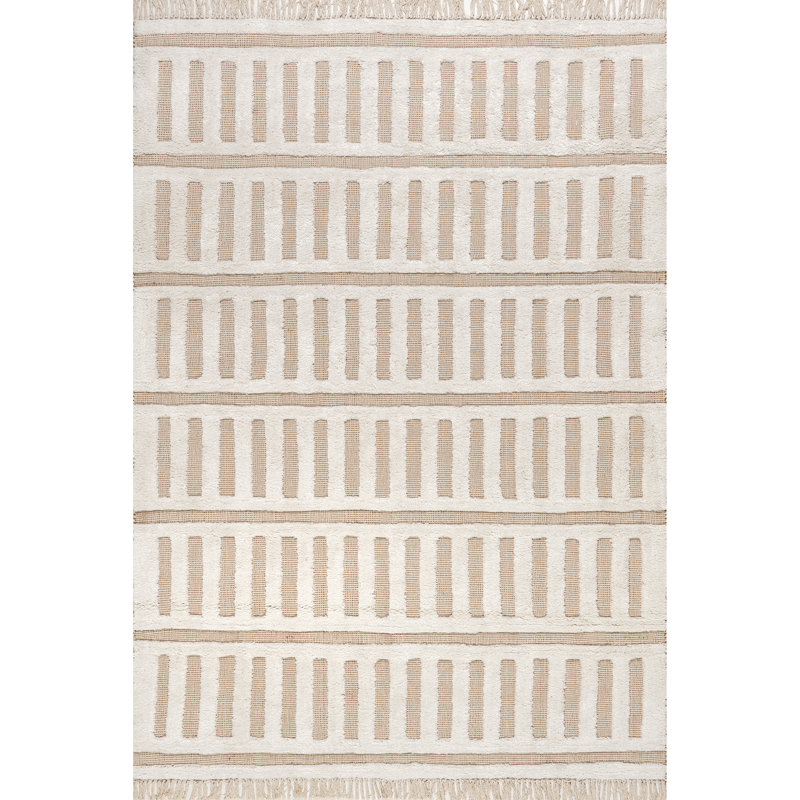 Tapis en laine à pampilles Merrick, Rectangle 8 pi 6 po x 11 pi 6 po