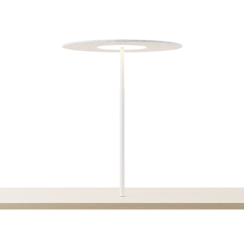 Yurei Aluminum, Plastic Desk Lamp, White, Light Gray