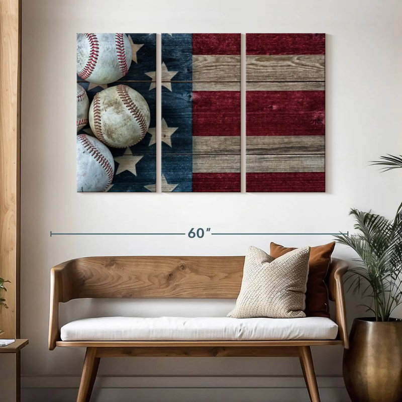 Borges American Baseball, 32" H x 50" W