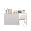 Lit simple escamotable avec commode à hauteur réglable, commode escamotable avec coussin pliable pour chambre d'amis, petit espace, gris