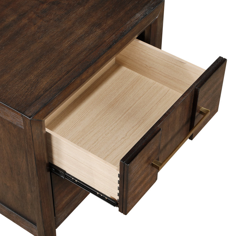 Ensemble de chambre à coucher Adryan, Très grand lit, Brun, 4 Pcs: Bed, Dresser, Nightstand, Mirror