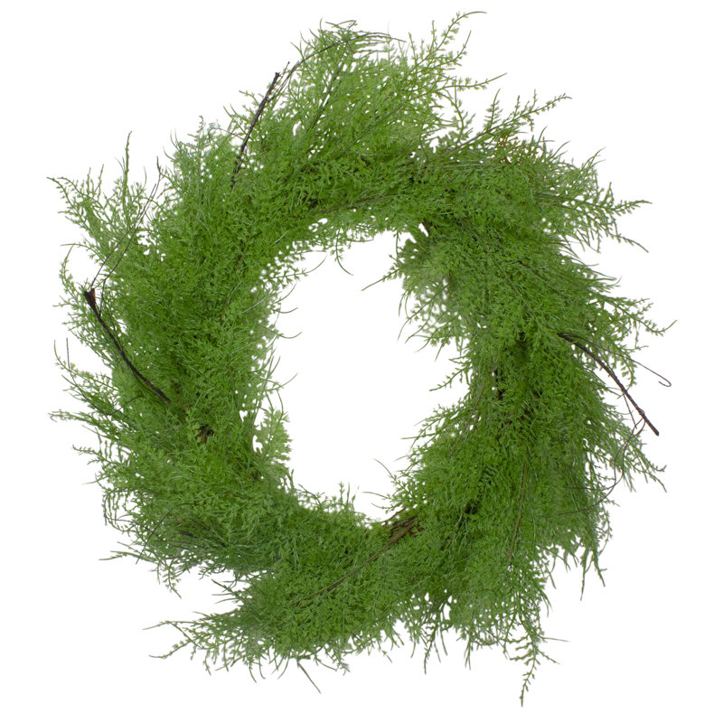 Couronne de Noël en cèdre brun et vert - non éclairée 24 pouces